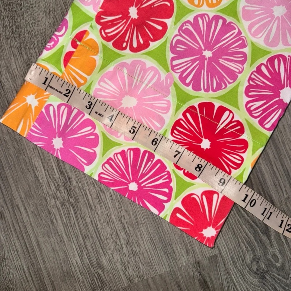 Lilly Pulitzer Sz. 0 Palm Beach Fit Juice Stand Print Capri Cotton/Spandex LNC - Picture 12 of 12